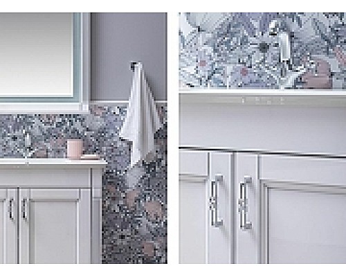 Тумба под раковину Aquanet Селена 105 201650 Белая Патина серебро