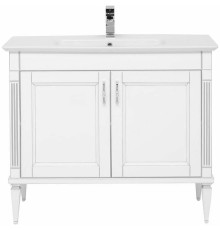 Тумба под раковину Aquanet Селена 105 201650 Белая Патина серебро