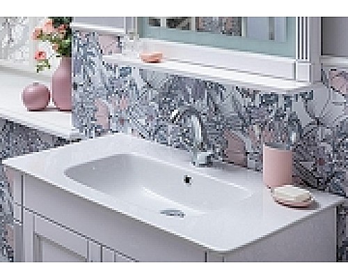 Тумба под раковину Aquanet Селена 105 201650 Белая Патина серебро