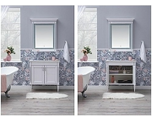 Тумба под раковину Aquanet Селена 105 201650 Белая Патина серебро