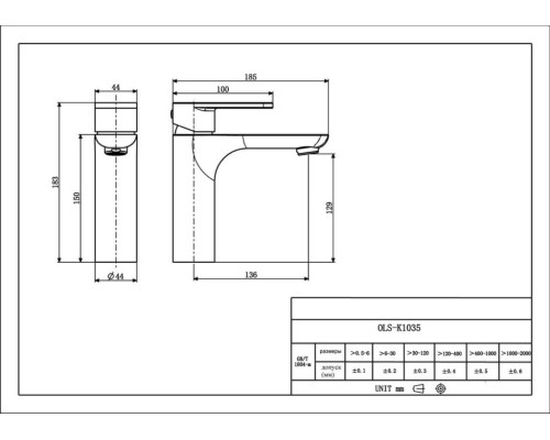 Смеситель для раковины Orans K-1035 W белый