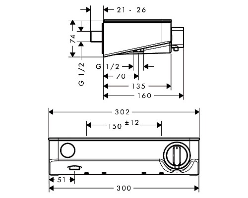 Смеситель для душа Hansgrohe Ecostat Select 13171000