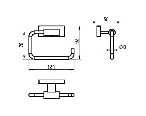 Бумагодержатель без крышки квадратный LANGBERGER 10943B