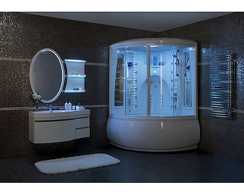 Полка Aquanet Опера 45 169630 с подсветкой Белая