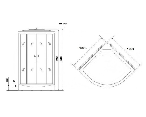 Душевая кабина Niagara Classic NG-3302-14 100x100