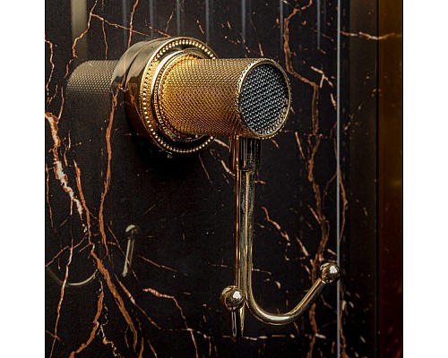 Крючок двойной Boheme RoyalE CRISTAL BLACK GOLD