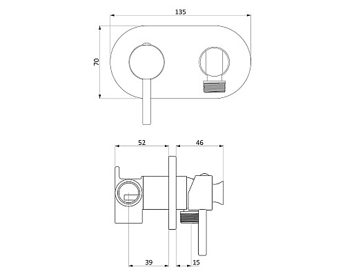 Встраиваемый Смеситель Damixa Option 214000000
