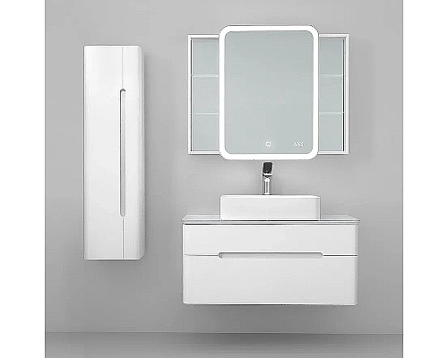 Тумба под раковину Jorno Bosko 100 Bos.01.100/P/W подвесная Белая