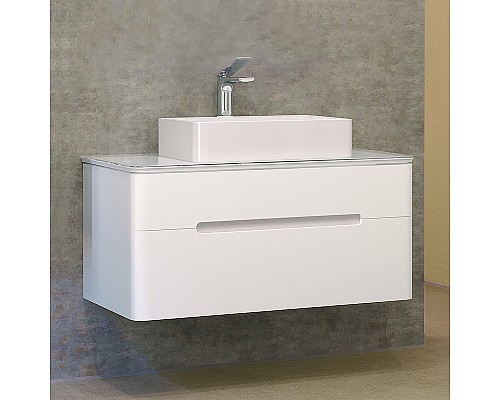 Тумба под раковину Jorno Bosko 100 Bos.01.100/P/W подвесная Белая
