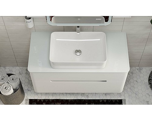 Тумба под раковину Jorno Bosko 100 Bos.01.100/P/W подвесная Белая