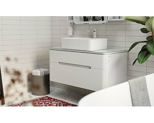 Тумба под раковину Jorno Bosko 100 Bos.01.100/P/W подвесная Белая