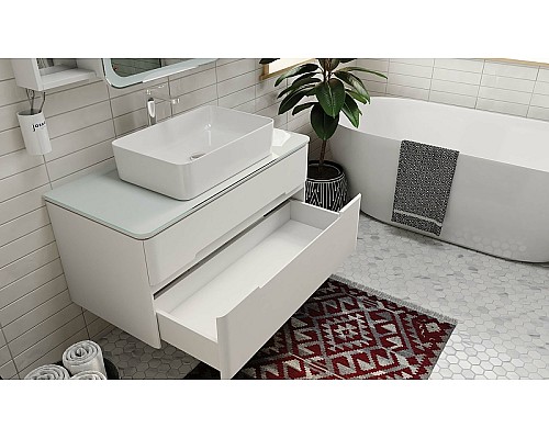 Тумба под раковину Jorno Bosko 100 Bos.01.100/P/W подвесная Белая