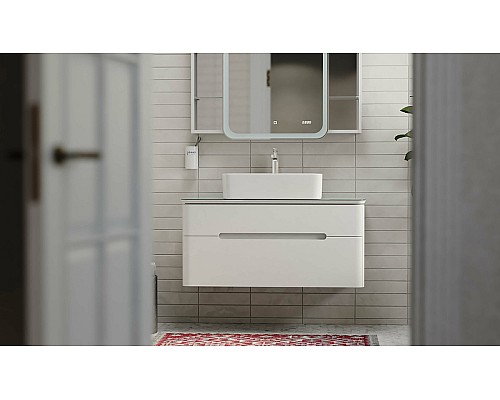 Тумба под раковину Jorno Bosko 100 Bos.01.100/P/W подвесная Белая