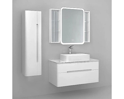 Тумба под раковину Jorno Bosko 100 Bos.01.100/P/W подвесная Белая