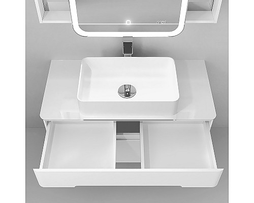 Тумба под раковину Jorno Bosko 100 Bos.01.100/P/W подвесная Белая