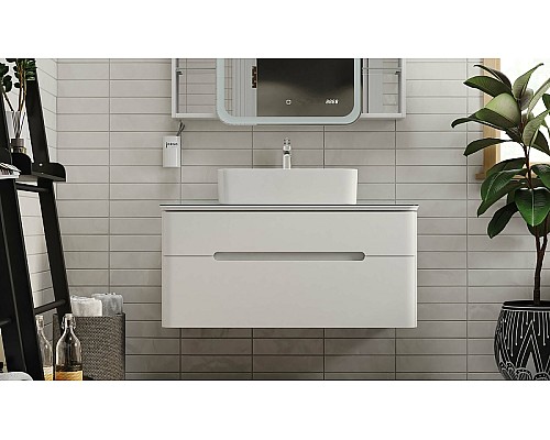 Тумба под раковину Jorno Bosko 100 Bos.01.100/P/W подвесная Белая