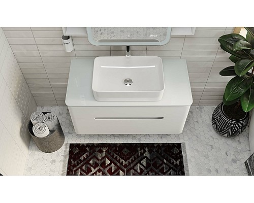 Тумба под раковину Jorno Bosko 100 Bos.01.100/P/W подвесная Белая