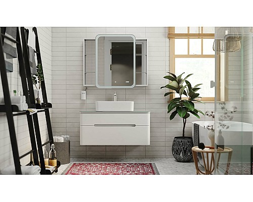 Тумба под раковину Jorno Bosko 100 Bos.01.100/P/W подвесная Белая