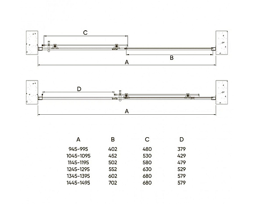 Душевая дверь Veconi Vianno VN-72 120 VN72-120-01-C4 профиль Хром стекло прозрачное