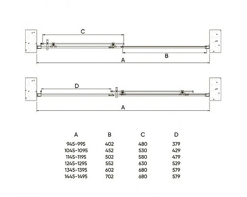 Душевая дверь Veconi Vianno VN-72 120 VN72-120-01-C4 профиль Хром стекло прозрачное