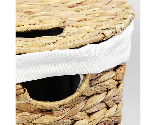 Корзина для белья WasserKRAFT Dill WB-610-L с крышкой Cветло-коричневая Корзина для белья WasserKRAFT Dill WB-610-L с крышкой Cветло-коричневая