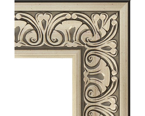 Зеркало Evoform Exclusive-G 77х60 BY 4037 с гравировкой в багетной раме - Барокко серебро 106 мм