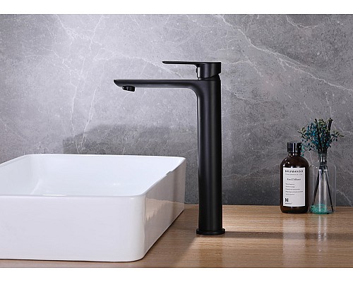 Смеситель ABBER Weiss Insel AF8011B для раковины, черный матовый