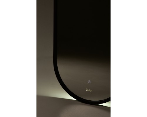 Зеркало Sintesi Tito 45 SIN-SPEC-TITO-45 с подсветкой Черное с сенсорным выключателем