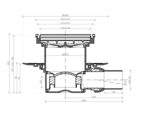 Душевой трап Pestan Confluo Standard White Glass 1 13000093