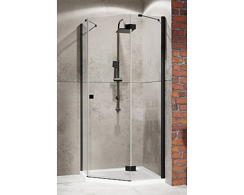 Душевая дверь Essenza New Black PTJ Дверь L 620x2000 черный/прозрачное 385010-54-01L