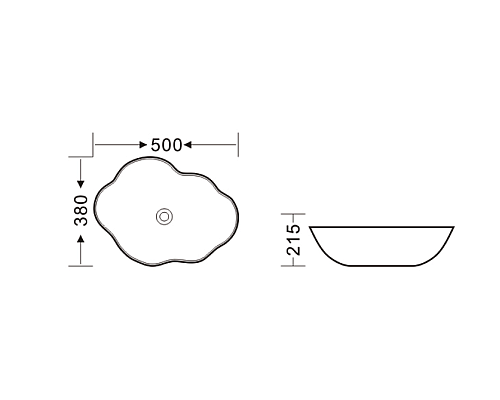 Раковина-чаша Bronze de luxe 1395 черная