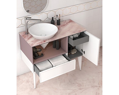 Раковина Kerama Marazzi CONO встаиваемая сверху 44, белая глянцевая Раковина Kerama Marazzi CONO встаиваемая сверху 44, белая глянцевая