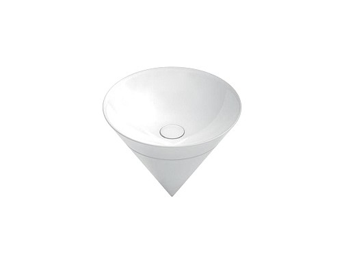Раковина Kerama Marazzi CONO встаиваемая сверху 44, белая глянцевая Раковина Kerama Marazzi CONO встаиваемая сверху 44, белая глянцевая