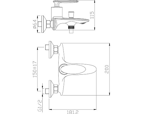 Смеситель для душа Rossinka RS30 RS30-31