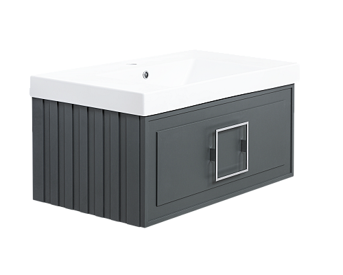 Тумба под раковину La Fenice Cubo Grigio серая 80