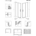 Душевая дверь Radaway Idea DWJ 160 L профиль Хром стекло прозрачное