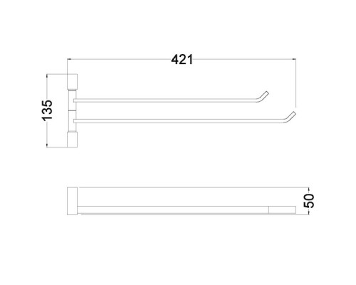 Держатель для полотенец Schein Allom 22824 Хром