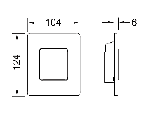 Клавиша смыва Tece Filo-Solid Urinal 9242434 для писсуара Нержавеющая сталь Сатин
