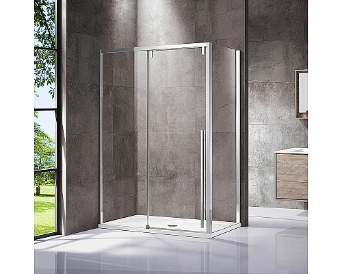 Душевой уголок Vincea Lugano 160х90 VSR-1L9016CL-1 профиль Хром стекло прозрачное