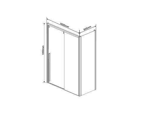 Душевой уголок Vincea Lugano 160х90 VSR-1L9016CL-1 профиль Хром стекло прозрачное