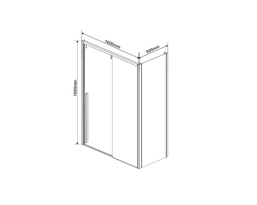 Душевой уголок Vincea Lugano 160х90 VSR-1L9016CL-1 профиль Хром стекло прозрачное