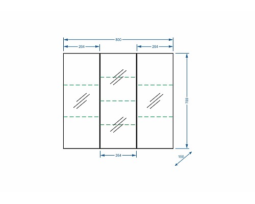 Зеркальный шкаф Stella Polar Парма 80 SP-00000126