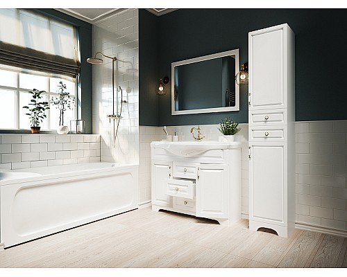 Тумба под раковину 1MarKa Прованс New 80Н У94490 Белый глянец