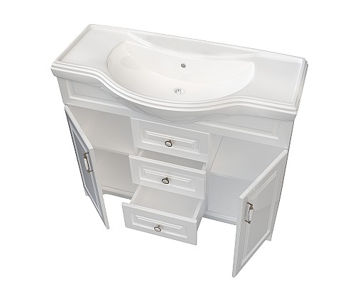 Тумба под раковину 1MarKa Прованс New 80Н У94490 Белый глянец