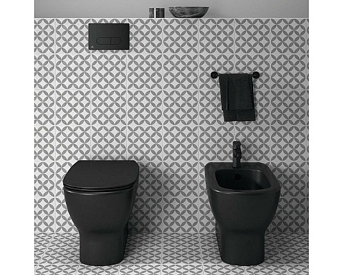 Унитаз Ideal Standard Tesi AquaBlade T0077V3 приставной Черный матовый без сиденья