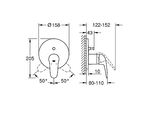 Смеситель для душа Grohe Eurostyle 2015 Solid 24047LS3 Белая луна
