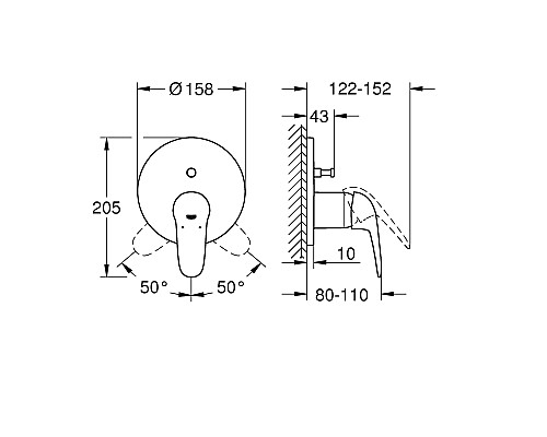 Смеситель для душа Grohe Eurostyle 2015 Solid 24047LS3 Белая луна
