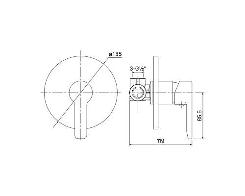 Смеситель для душа IDDIS Sena SENSB00i66