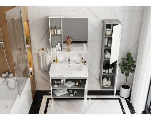 Тумба под раковину Onika Марбл 75.02 107517 подвесная Мрамор Камень бетонный