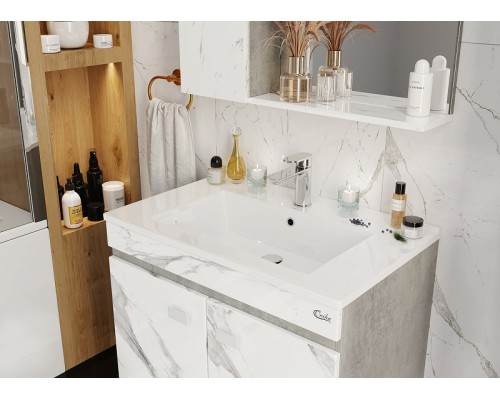 Тумба под раковину Onika Марбл 75.02 107517 подвесная Мрамор Камень бетонный